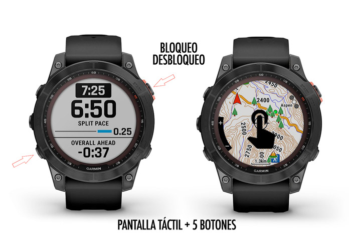 Garmin Fenix 7 - Reloj inteligente de aventura, con capacidad de carga  solar, resistente reloj para exteriores con GPS, pantalla táctil